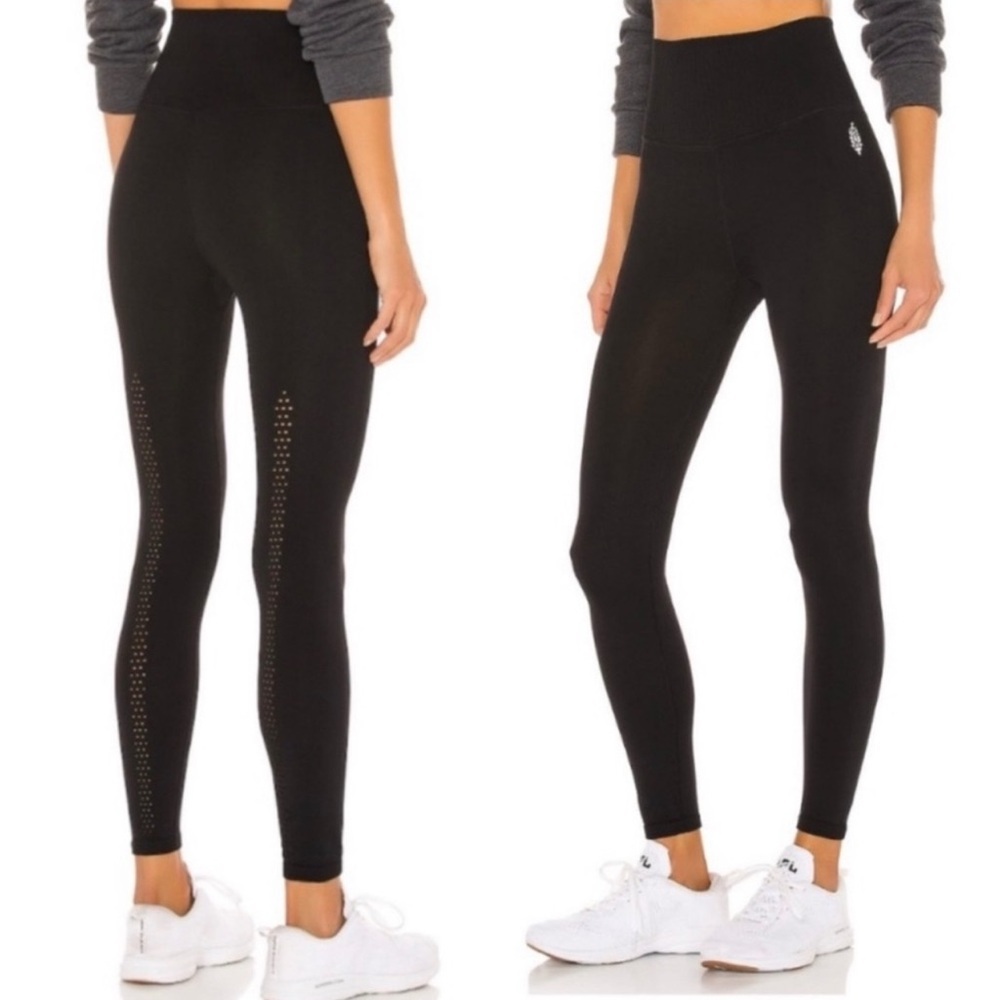 Free People Movement Good Karma Leggings Solid Black Size XS NWOT